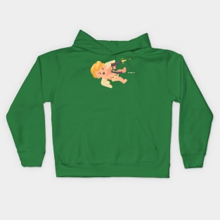 Cupid in Action Kids Hoodie